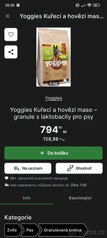 Yoggies 5 kg Kuřecí & Hovězí – nové granule, půlka ceny, poš - 4