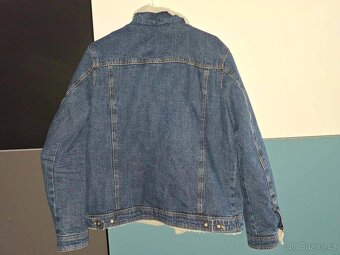 Riflová/džínová bunda tmavě modrá pánská vel. M - 4