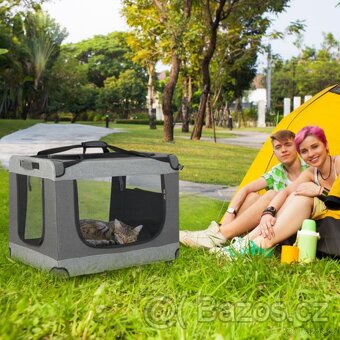 Přenosný box pro mazlíčky na kolečkách - 4