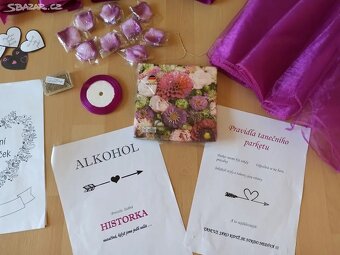 Svatební výzdoba - fuchsiová/purpurová - 4