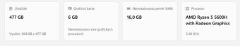 Lenovo ideapad gaming 3, AMD 5600H, NVIDIA 3050, 16GB RAM - 4