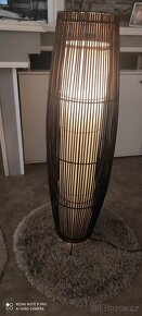 Stará stojící ratan lampa 120cm - 4