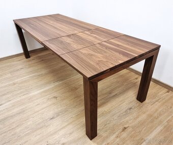 Nový rozkládací stůl ořech masiv 90x160+2x45 cm - 4