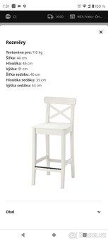 2x Barová židle INGOLF IKEA - 4