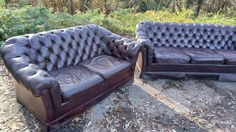 Kožená sedací souprava 3+2+1-CHESTERFIELD - 4