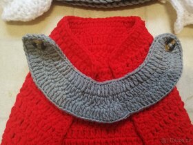 Háčkovaný/pletený obleček/kostým na Newborn focení - 4