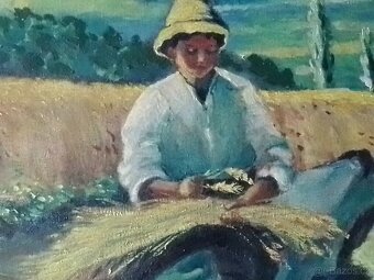 Chlapec ve Žních. Neznámý autor. Olej/plátno-rám. - 4