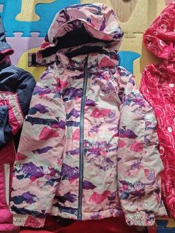 Zimní dívčí dlouhá bunda, kabátek 122 -128 - 4