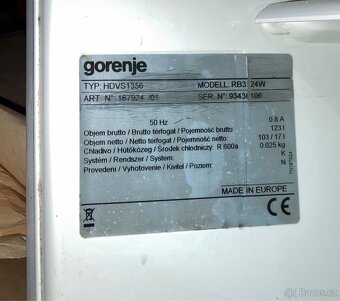 Lednice s mrazákem GORENJE RB 3124 W 1000 Kč - 4