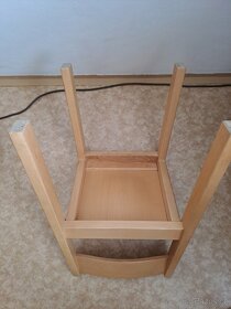 Dětská židlička z masivního tvrdého dřeva, nová - 4