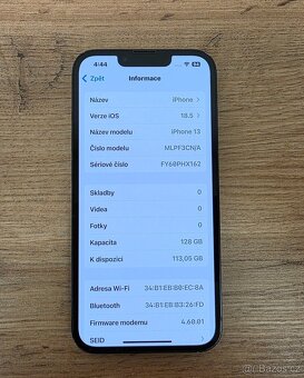 Apple iPhone 13 4 GB / 128 GB 5G černý Záruka 6 Měsicu - 4