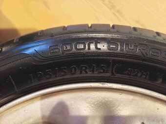 4 x komplet pneu+alu disky, Dunlop, 195/50/15, vzor  5mm - 4