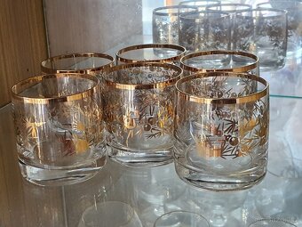 zlacené sklenice 4 sady ČSSR - 4
