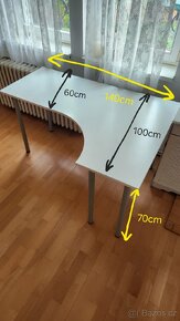 Rohový pracovní stůl, IKEA - 4