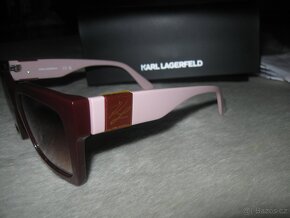nové sluneční brýle Karl Lagerfeld burgundy/pink - 4