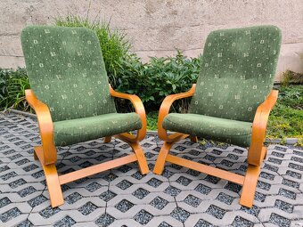 Moderní čalouněná pohupovací křesla - 2 kusy - 4