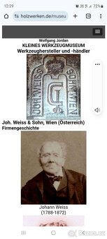 Starožitný hoblík JOH WEISS & SOHN Wien - 4