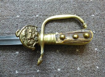 Starožitný lovecký / myslivecký tesák - 4