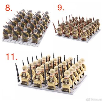 Figúrky vojakov (24ks) + ZBRANE - typ lego - nové - 4