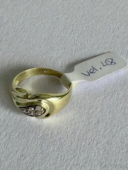 Zlatý prsten 14K, vel. 48, 2,65 g. - 4