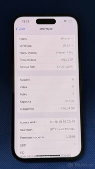iPhone 14 Pro 512GB Graphite, pěkný stav - 4