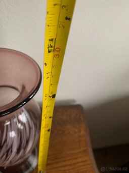 Velká váza hutní brokové sklo - 4