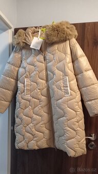 Dámská zimní bunda, velikost XXL, barva: béžová - 4