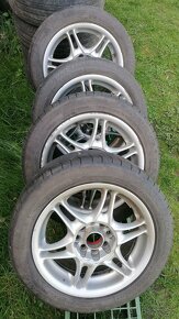 ALU 15" ET38 4x108 a 4x114,3 2ks pneu 195/50 použitelné - 4