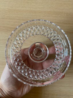 Nová velká pevná skleněná dóza s víkem s motivy - 1 250 ml - 4
