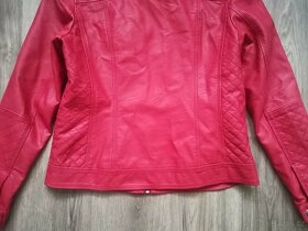 Červená koženková bunda Bonprix vel. 38 - 4