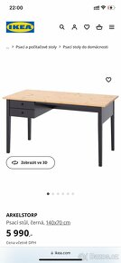 Psací stůl a židle Ikea - 4
