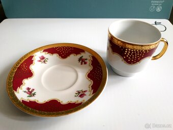 Porcelán MOKKA kávový servis - 6+6 šálky a podšálky Dolní Ch - 4