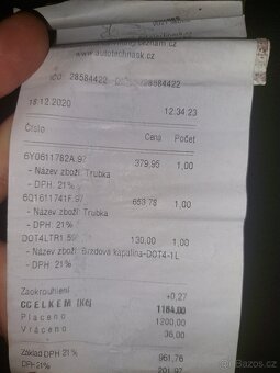 Nové originální brzdové trubky Fabia 1.gen Komplet 2 kusy - 4