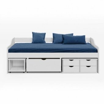 Dřevěná postel, jednolůžko se zásuvkami 90x200cm - 4