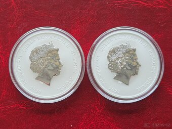 2x 1 oz stříbrná mince John Wayne 2020 a 2021 Perth Mint - 4