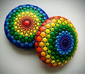 Čakra mandala - dot art - sakrální geometrie II. - 4