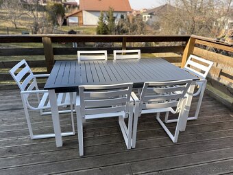 Zahradní nábytek - 8 osob, rozkládací stůl - 4