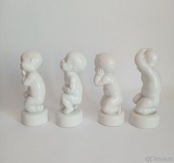 Porcelánové figurky - "čtyři bolesti" - Kodaň - 4