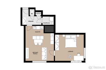 Byt 2+kk o ploše 49 m2 - Praha, Záběhlice - 4