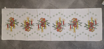 Staré vianočné obrusy 12ks - 4