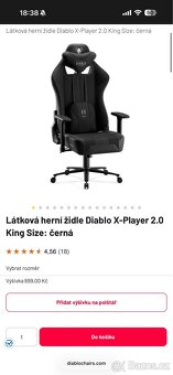 Látková herní židle Diablo X-Player 2.0 –KING Size - 4