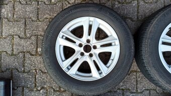 Alu kola 6,5x15 ET38 + letní pneu 195/65-15´´ - 4