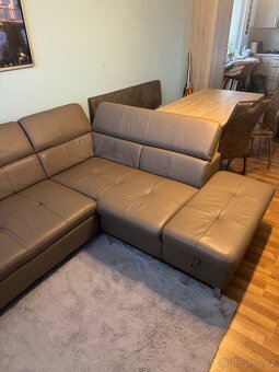 Kožená sedačka, kuchyňský stů, židle a lavice - 4