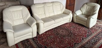 Luxusní kožená sedací souprava 3+1+1, 4384 - 4