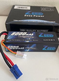 3S LiPo baterie 8000mAh 11.1V 100C Hard Case,kon. EC5 (2 ks) - 4