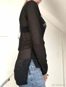 Pepe Jeans černé tričko s dlouhým rukávem, vel. XS - 4