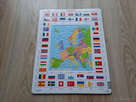 Puzzle - kontinenty - 4ks - 4