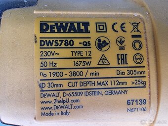 DeWALT DWS780 Pokosová pila s posuvem (1675W/305mm) - 4