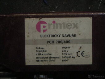 Elektricky navijak 230v- 200/400 kg + lanko , hak, Kladka - 4