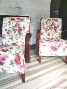 Křesla Halabala typu C Květy - 4